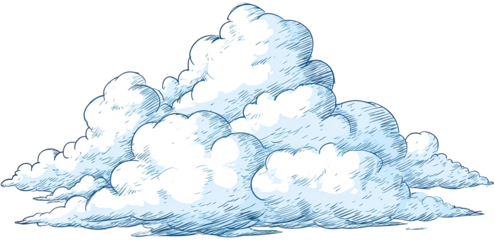 Hand-drawn cumulus cloud