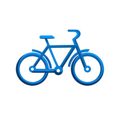 Blue bicycle icon