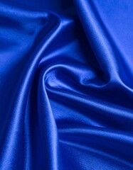 Fototapeta premium Close-up of deep blue satin