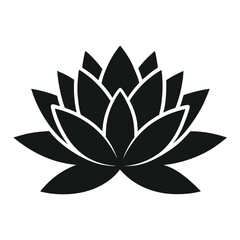 watter lily silhouette flower vector