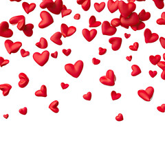 Red hearts falling on black background (21)