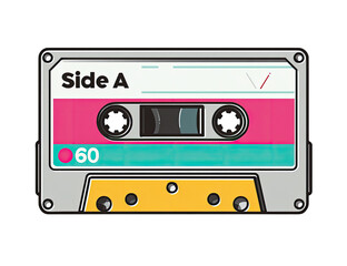 Naklejka premium Retro cassette tape graphic (1)