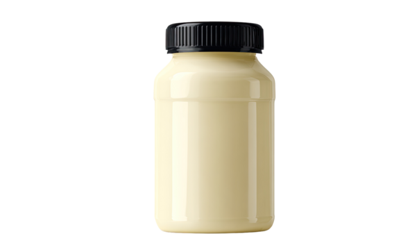 Creamy bottle of liquid