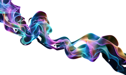 Abstract swirling colored smoke