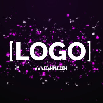Digital Glitch Logo - Square