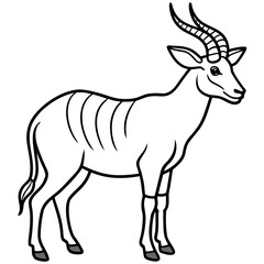 Saola line art vector