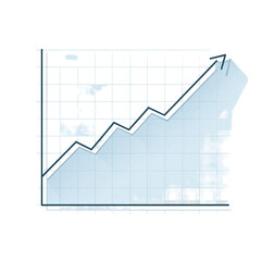 3D graph showing upward trend