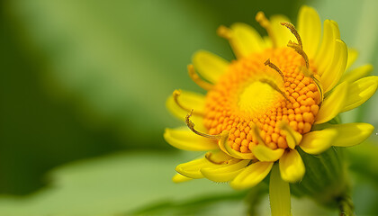 Obraz premium yellow flower macro