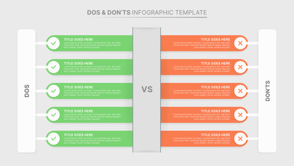 Dos and Don’ts Comparison Infographic Design Template
