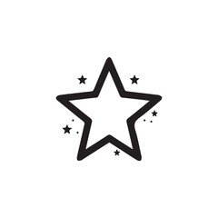 star silhouette icon, stars silhouette vector symbol icon design.