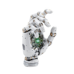 Naklejka premium Mechanical hand with internal components