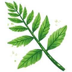  "Single red maple leaf, isolated on transparent background, realistic watercolor style, high resolution" 