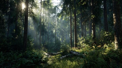 Obraz premium Green forest