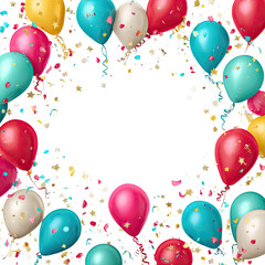 Colorful balloons and confetti frame (31)