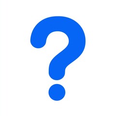 Blue Minimalist Question Mark Icon, Universal Question Symbol, for Information Interaction, Interface Design, Prompt Sign Scenarios