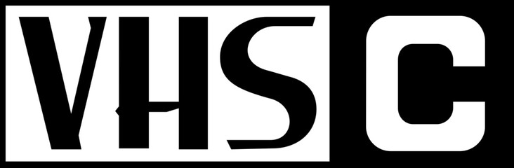VHS letter logo design for technology company. VHS logo design black and white color combination. VHS logo, VHS vector, VHS design, VHS icon, VHS alphabet. VHS typography logo design.