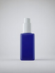 Empty Small Blue Bottle for Cosmetic, Healthcare, and Product Mockup