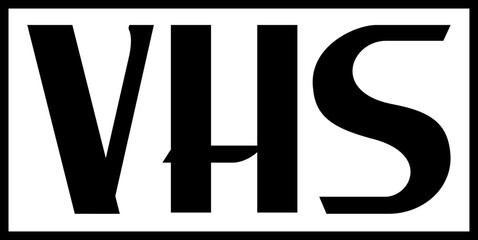 VHS letter logo design for technology company. VHS logo design black and white color combination. VHS logo, VHS vector, VHS design, VHS icon, VHS alphabet. VHS typography logo design.