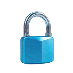 Naklejka premium A vivid blue padlock