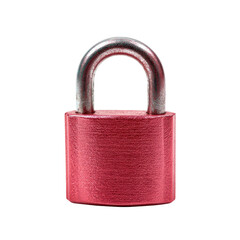 Naklejka premium Red padlock on black background
