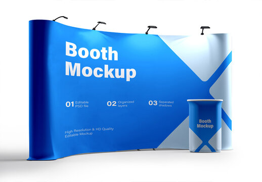 Pop-Up Exhibition Booth Mockup