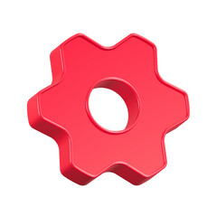 3d illustration of gears on a white background with a single red gear piece, symbolizing a business solution