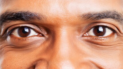 Closeup Brown Eyes Man Face Detail Portrait Photography