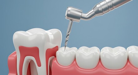 Root Canal Therapy: Dental Procedure Illustration