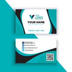 Modern Business Card Design Template with Minimal Style Vector