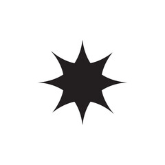 
star silhouette icon, stars silhouette vector symbol icon design. 