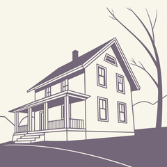 sketch of house