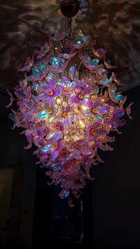 Surreal Glass Flower Chandelier in Luxury Interior Photography