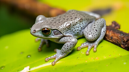Obraz premium 4K Gray Treefrog (Hyla versicolor) 10
