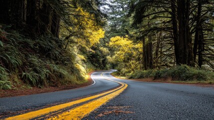 Obraz premium Road Through Forest