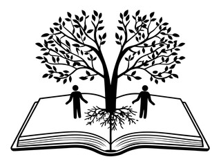 Knowledge blossoms with learning from open book, people grow with wisdom, education