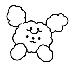 Cute Fluffy Dog Illustration
