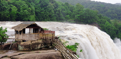 Beautiful view of Athirappilly waterfalls, Kerala