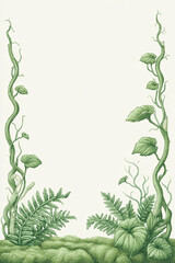 Intricate Botanical Border Design
