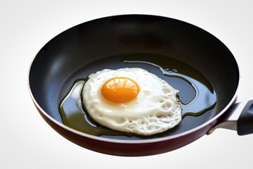 a close-up view of a sunny-side-up egg