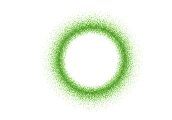 Green speckled circle frame isolated on transparent background
