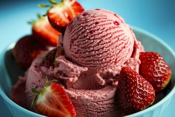 A photo of a strawberry ice cream