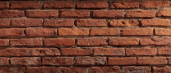 Fototapeta premium The rustic red brick wall showcasing timeless architectural texture and detail.