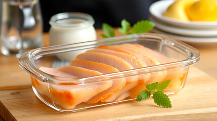 cesta de palha com pastel de carne isolado em fundo transparente