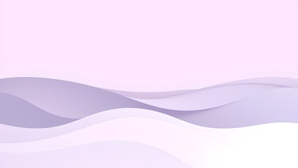 Fototapeta premium An abstract background of clean, flowing paper waves in soft lavender and white. This minimalist, modern design is perfect for a gentle and elegant backdrop with copy space.