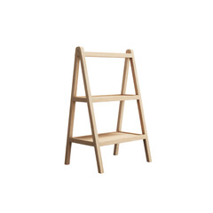 Modern Wooden Three-Tiered A-Frame Shelf - Minimalist Home Decor