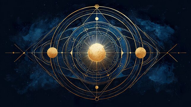 Mystical graphic design pattern - Powered by Adobe