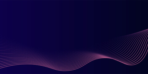 Abstract blue glowing geometric lines on dark blue background. Modern shiny blue circle lines pattern. Futuristic technology concept. Suit for cover, poster, banner, brochure, header, website