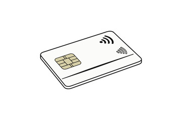 Horizontal credit card icon minimal simple outline payment method