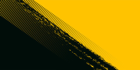 Abstract speed lines style orange color halftone banner design template. Vector illustration. eps10