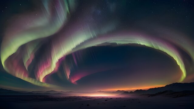 aurora over the planet